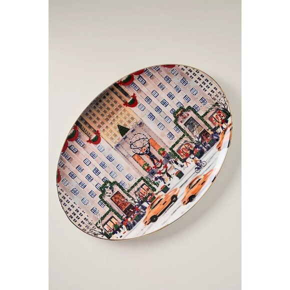 Anthropologie Holiday In The City Stoneware Platter New York 2025Christmas New